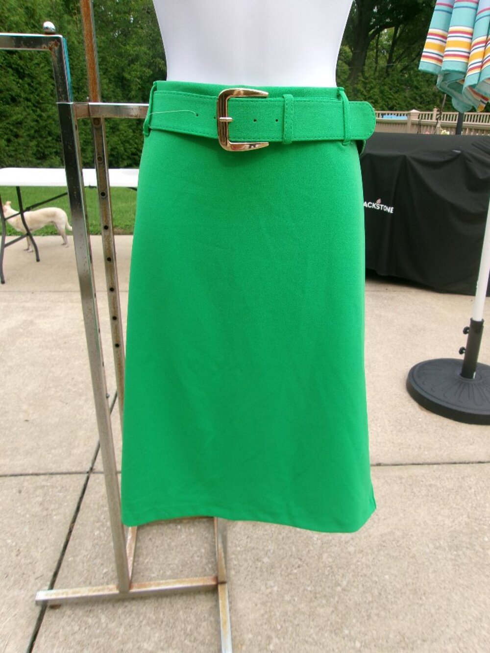 NWT NYCC GREEN SKIRT W BELT XL